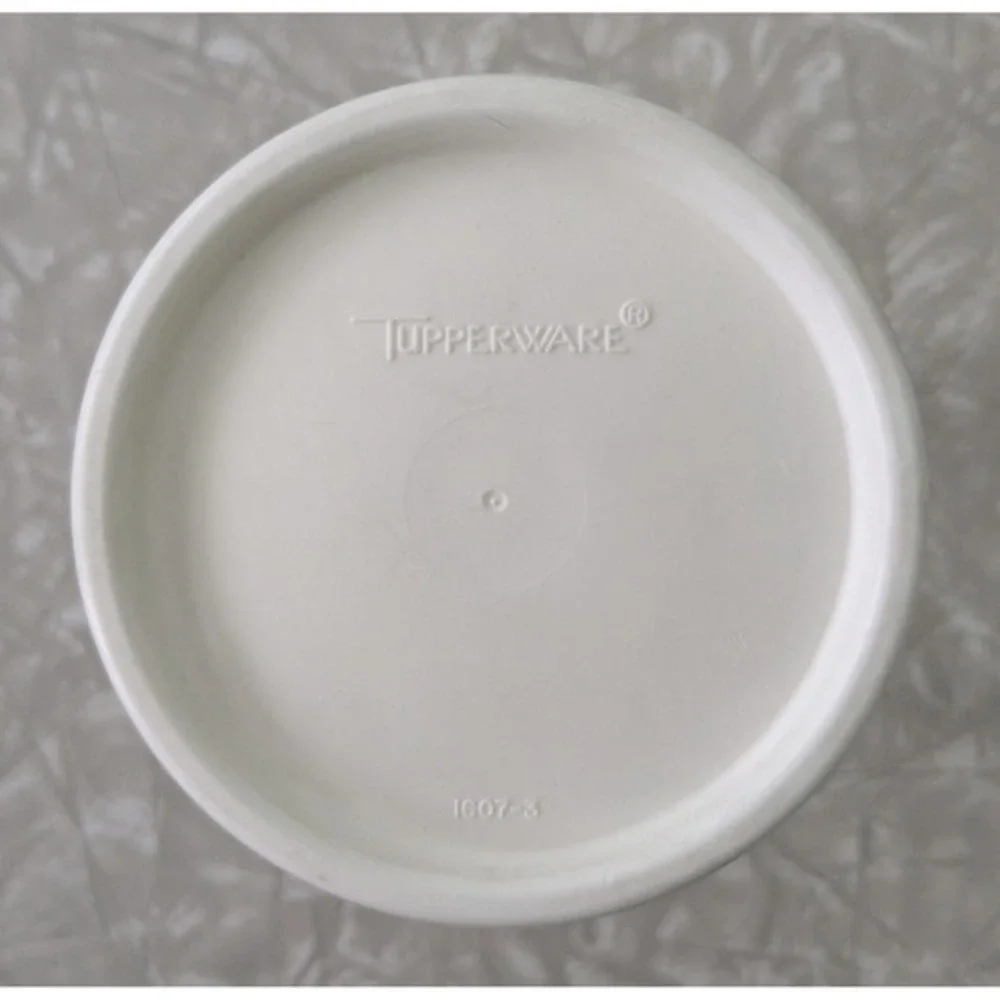Vintage Tupperware Container Small  15 fl oz Opaque w/ White Lid 1606-3 & 1607-3